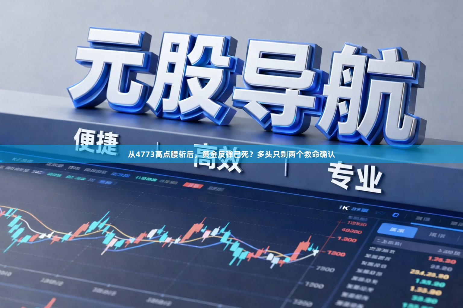 从4773高点腰斩后，黄金反弹已死？多头只剩两个救命确认